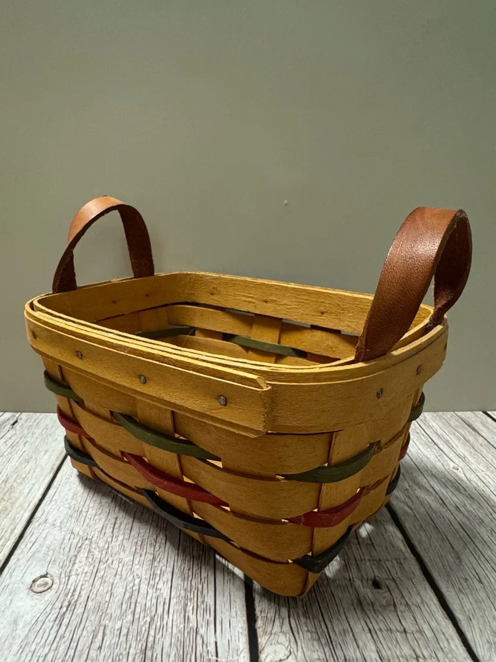 Longaberger 1983 Handwoven Tradition Vintage 4”x6” Basket